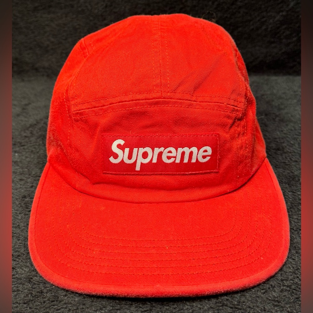 Supreme brand baseball style red cap.  Used in good condition.